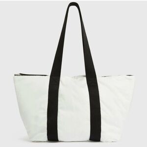 AllSaints Sly East West Reversible Tote Bag Black Roe White WB013U